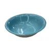 Blue ceramic bowl, a simple household meal bowl for holding rice bowls, large and deep bowl Item Picture